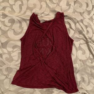 Active open back work out shirt